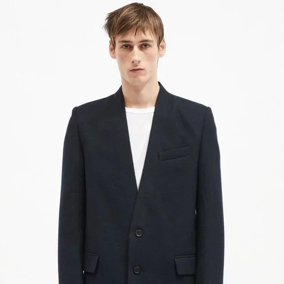 ANN DEMEULEMEESTER ネイビー ジャケット S vintage-Ann-Demeulemeester-